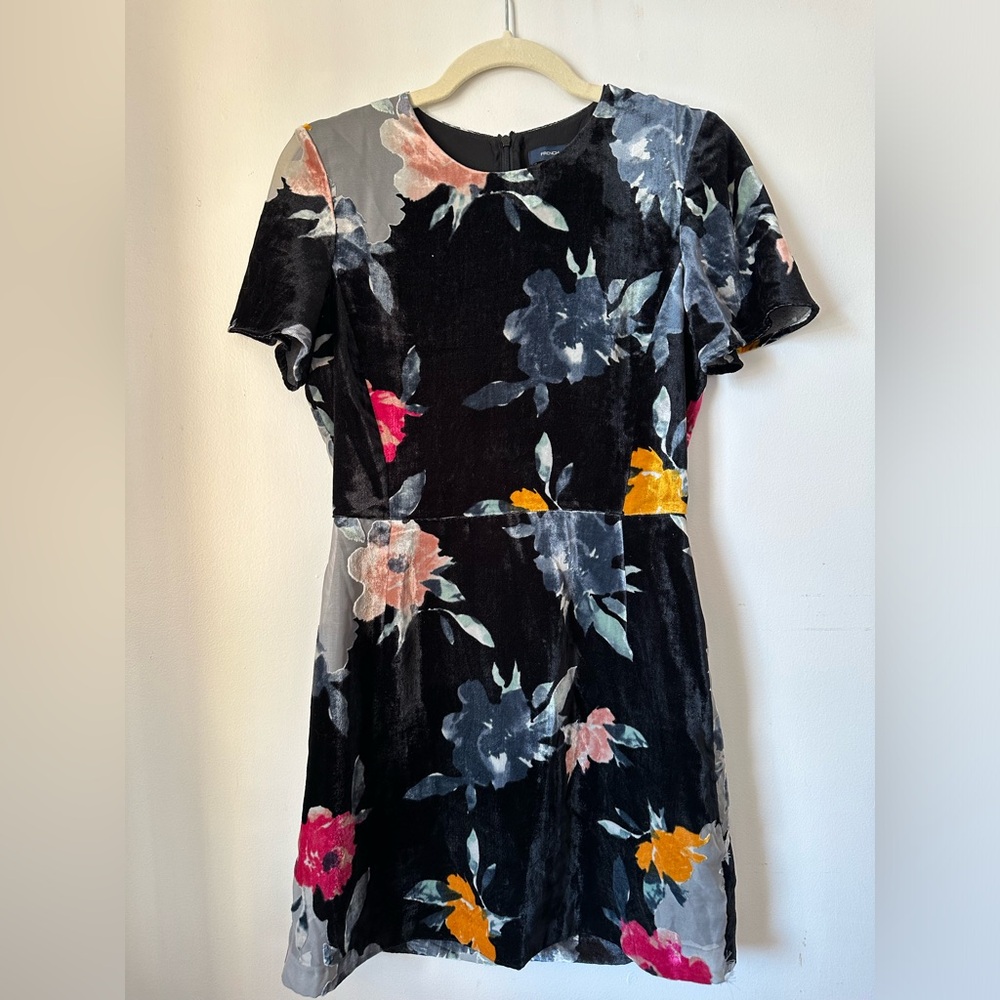 French Connection Velvet Cocktail Dress (Small)